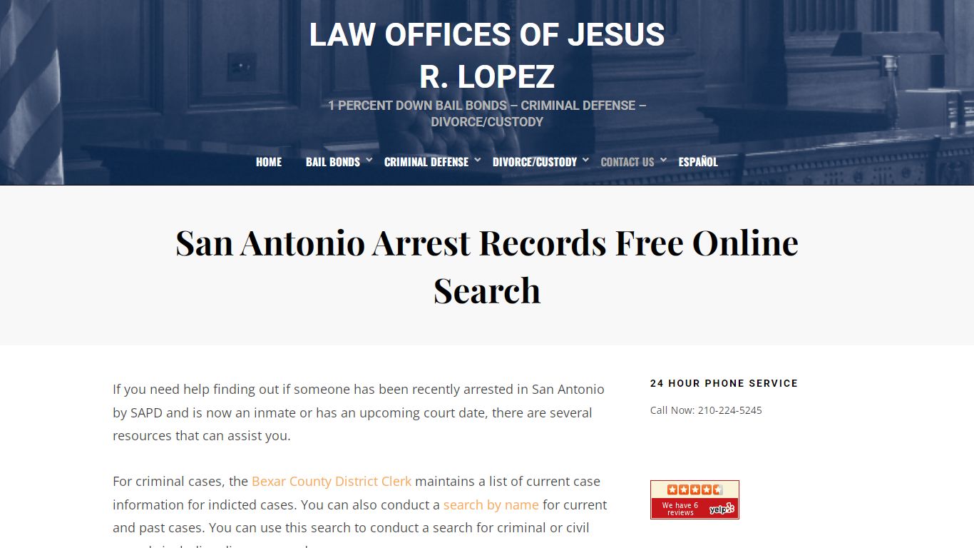 Arrest Records in San Antonio Bexar County Free Search